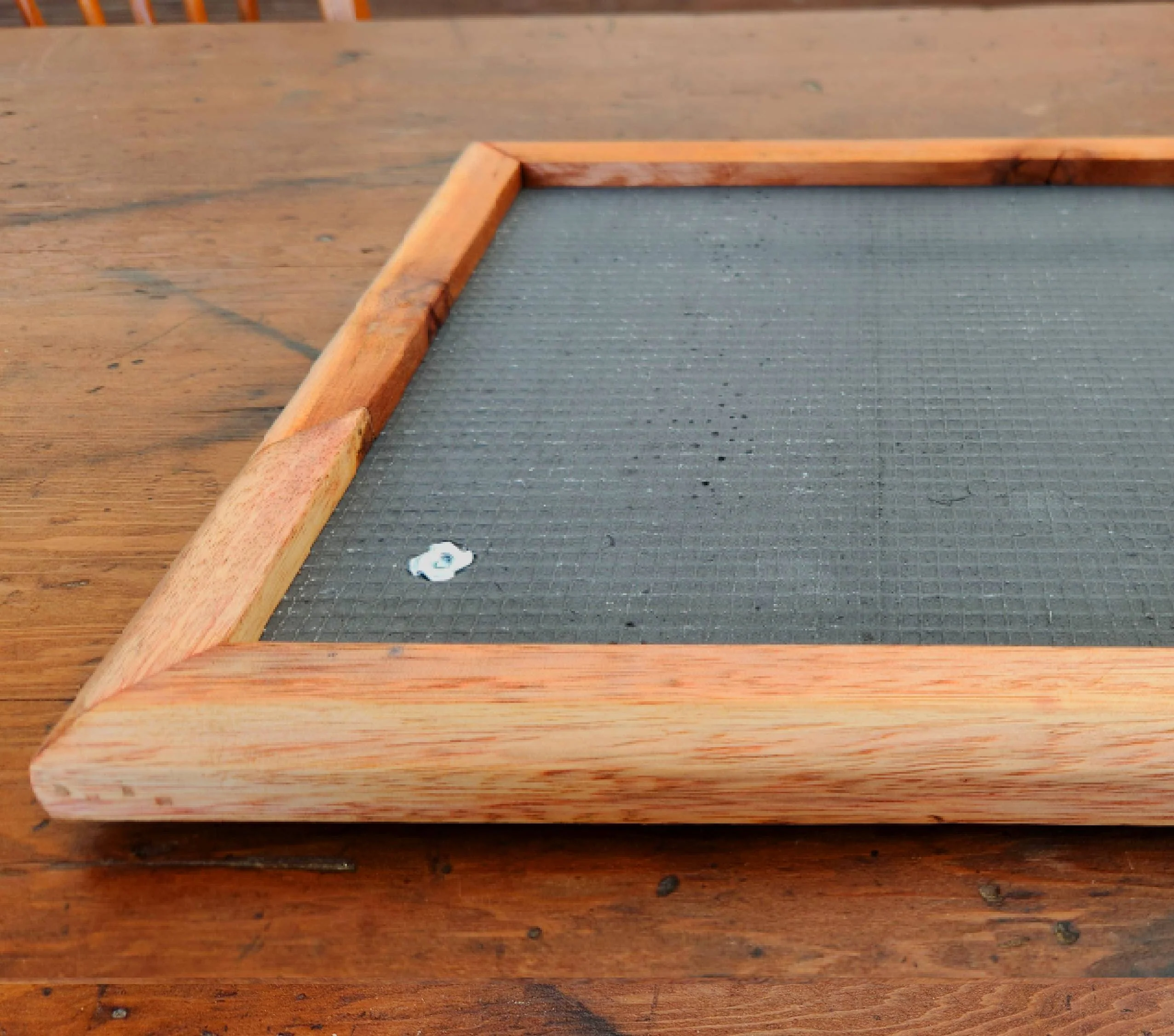 Framed Thermaboard - 30x30 - Beveled Light Stained Recycled Timber D11 - Image 4