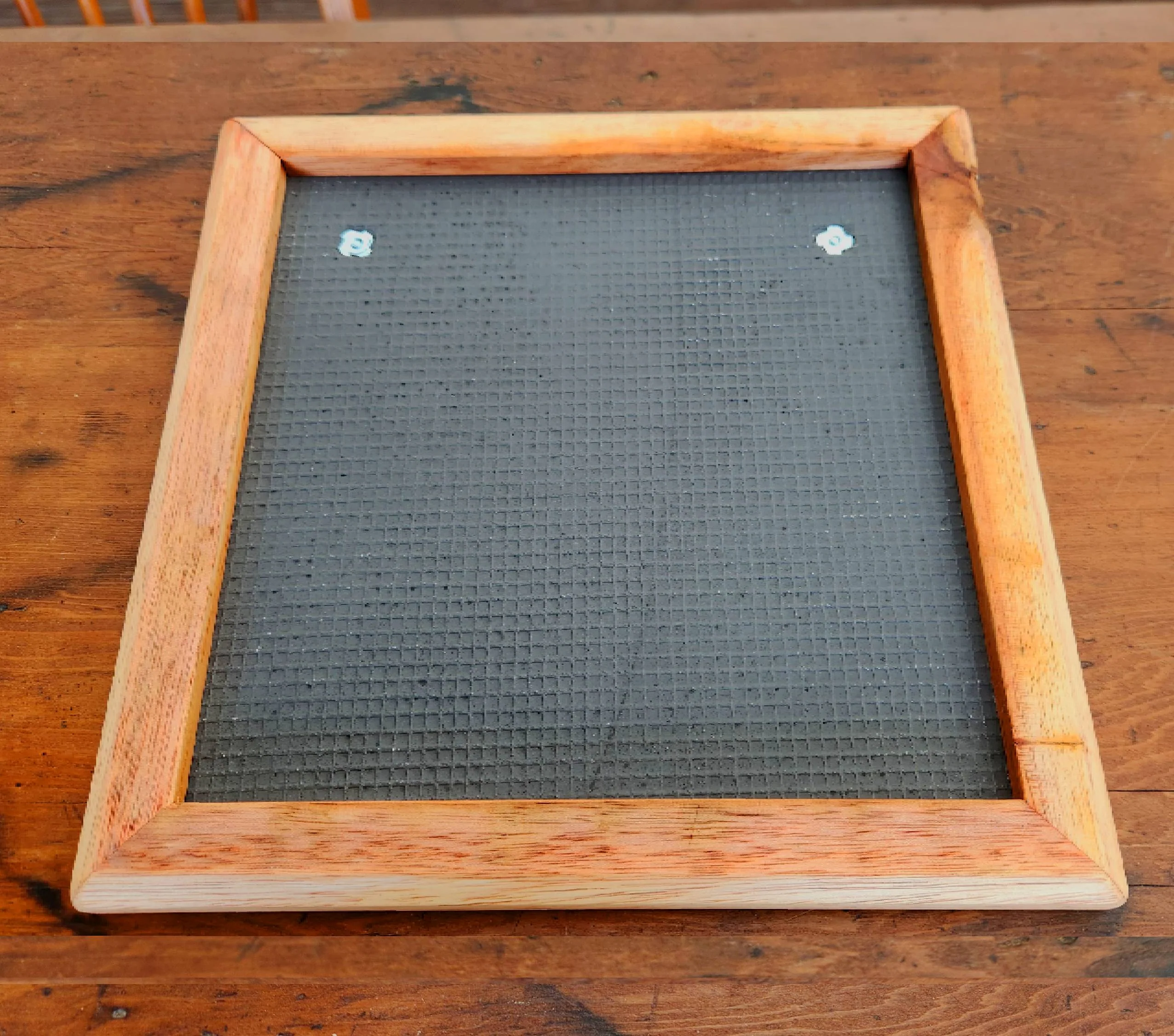 Framed Thermaboard - 30x30 - Beveled Light Stained Recycled Timber D11 - Image 5